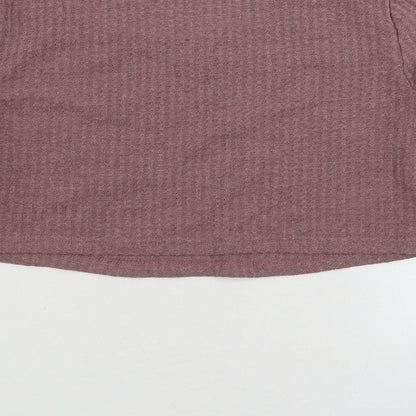 SheIn Womens Purple Scoop Neck Polyester Pullover Jumper Size 2XL - Cropped