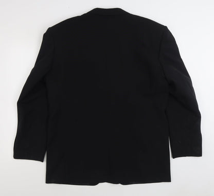 The Officer Mens Black Polyester Jacket Suit Jacket Size 44