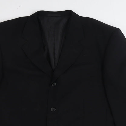 The Officer Mens Black Polyester Jacket Suit Jacket Size 44