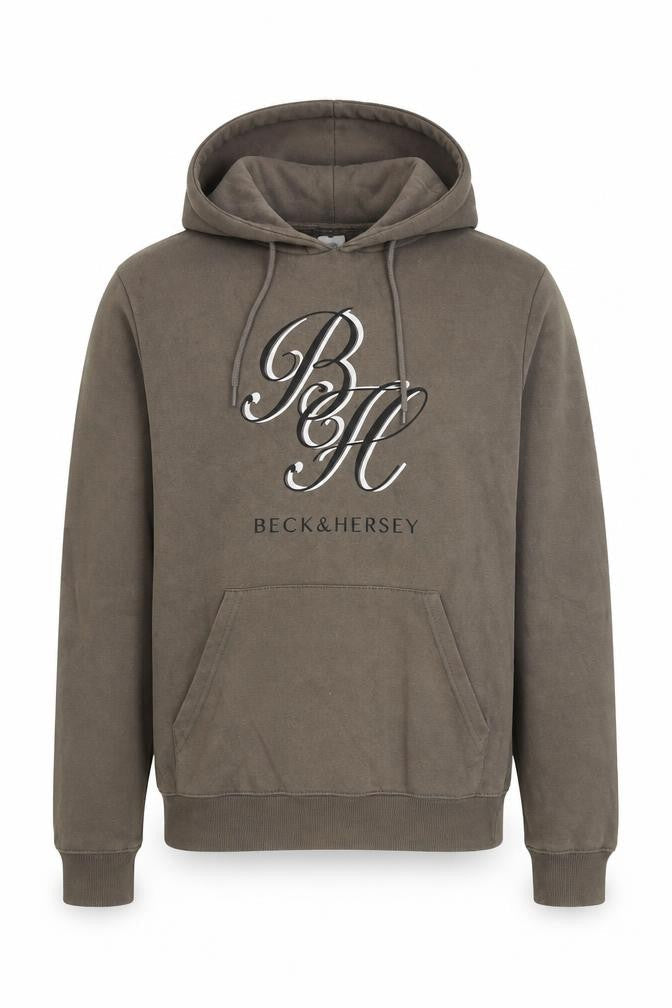 Mens UK Size S Beck & Hersey Grey Pullover Hoodie