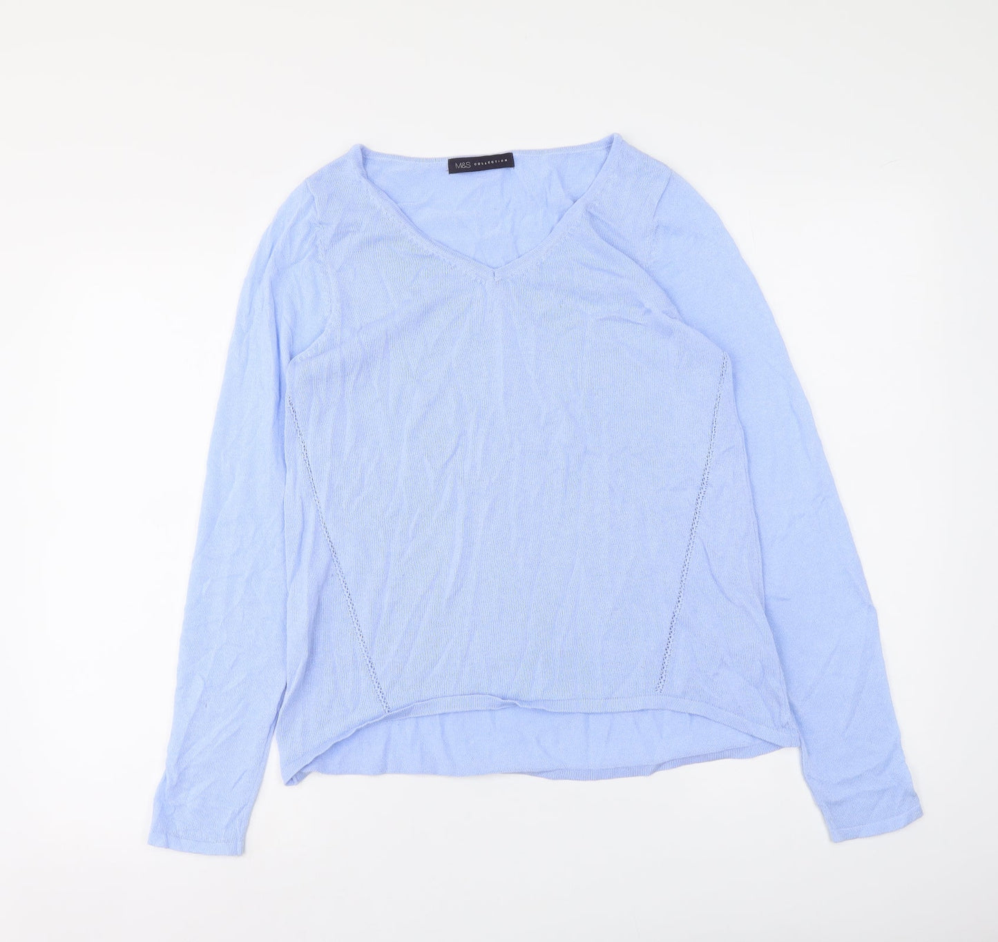 Womens UK Size 8 Marks and Spencer Blue Pullover Jumper