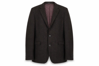 Cedarwood State Mens Brown Striped Wool Jacket Suit Jacket Size M