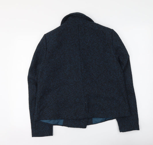 TU Womens Blue Jacket Coat Size 14 Button