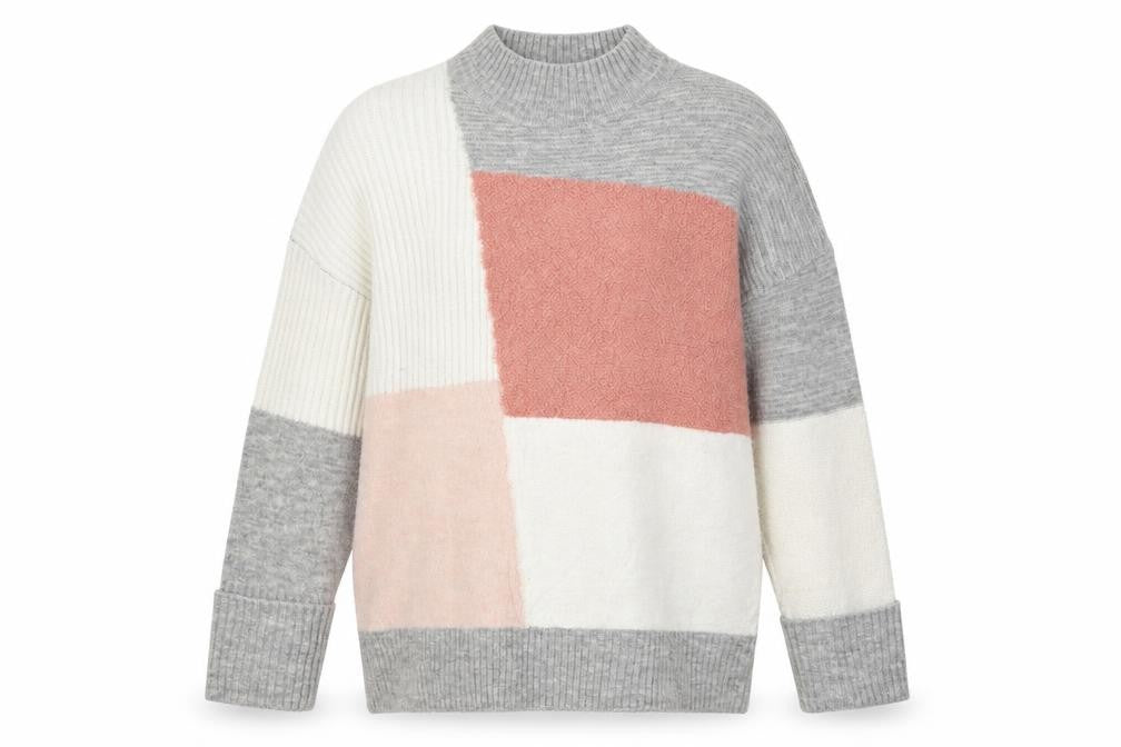 Womens UK Size M New Look Multicoloured Henley Jumper