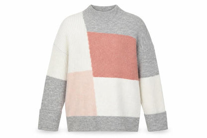 Womens UK Size M New Look Multicoloured Henley Jumper