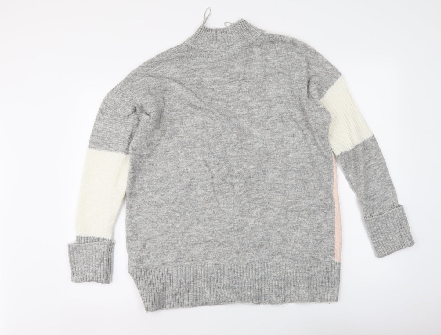 Womens UK Size M New Look Multicoloured Henley Jumper