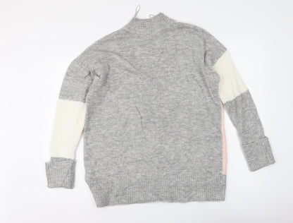 Womens UK Size M New Look Multicoloured Henley Jumper