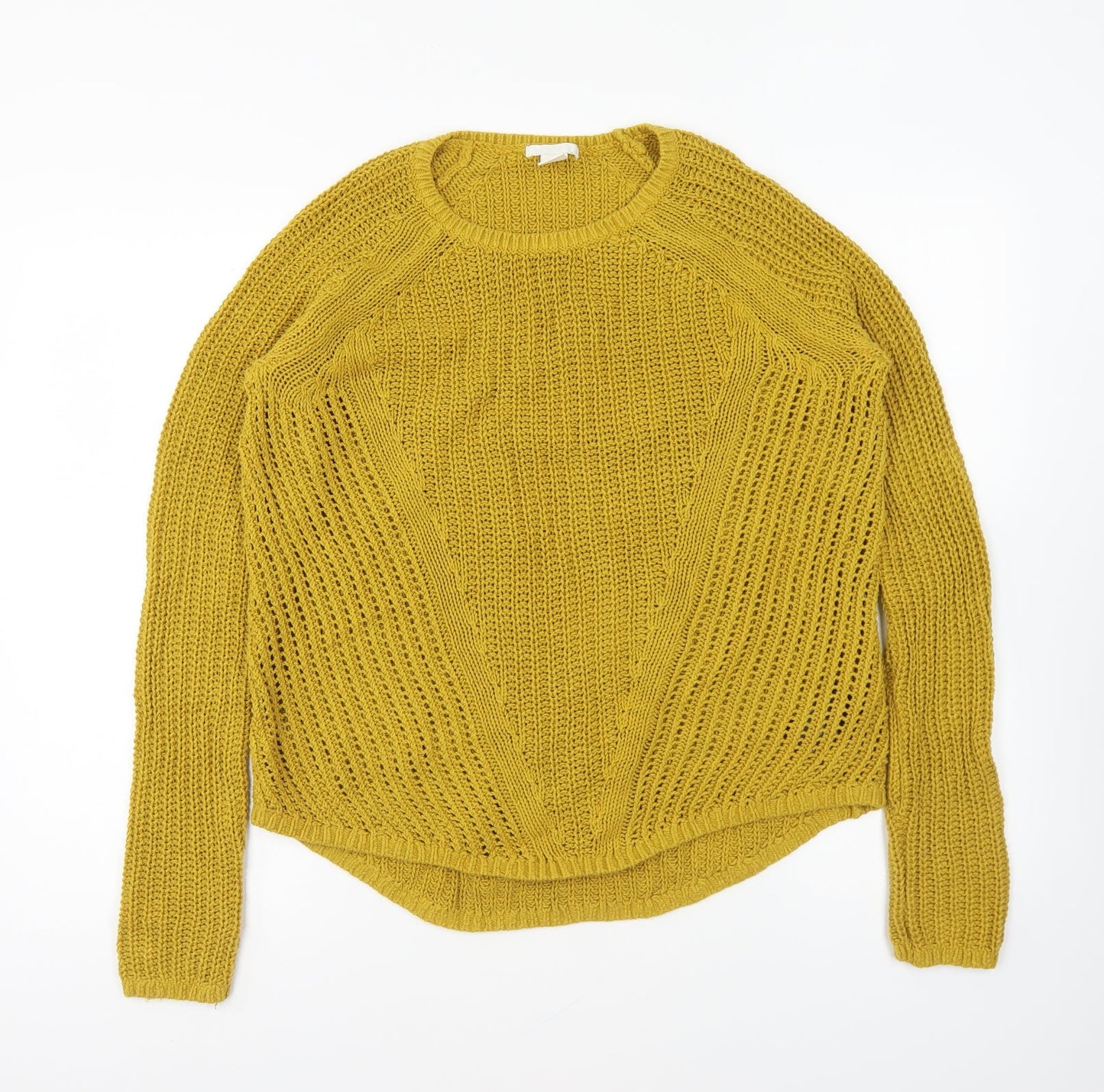 Womens UK Size S H&M Yellow Pullover Jumper
