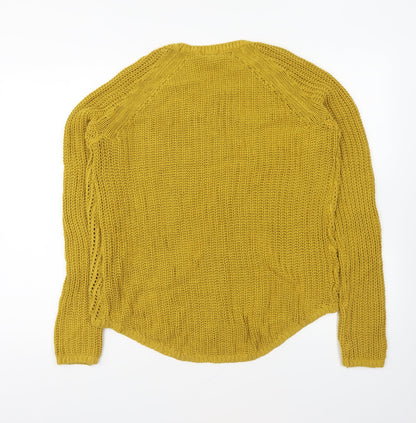 Womens UK Size S H&M Yellow Pullover Jumper