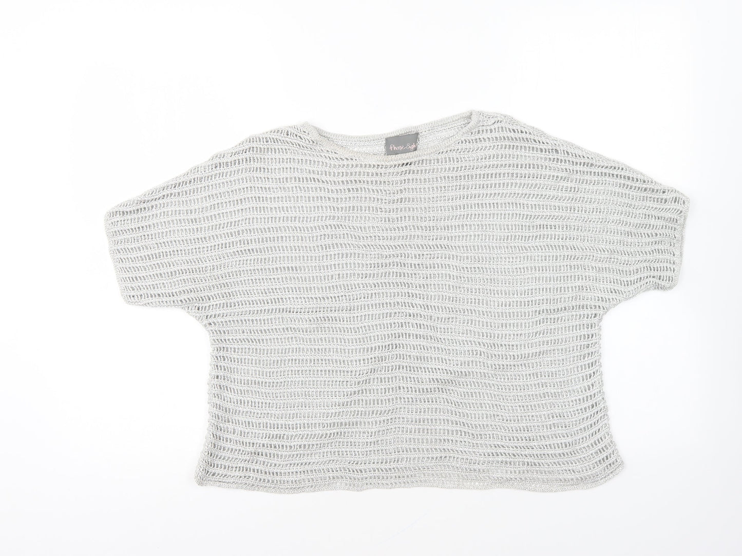 Womens UK Size M Phase Eight Silver Pullover Jumper