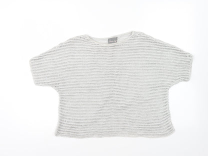 Womens UK Size M Phase Eight Silver Pullover Jumper