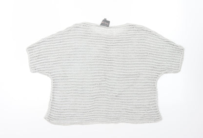 Womens UK Size M Phase Eight Silver Pullover Jumper