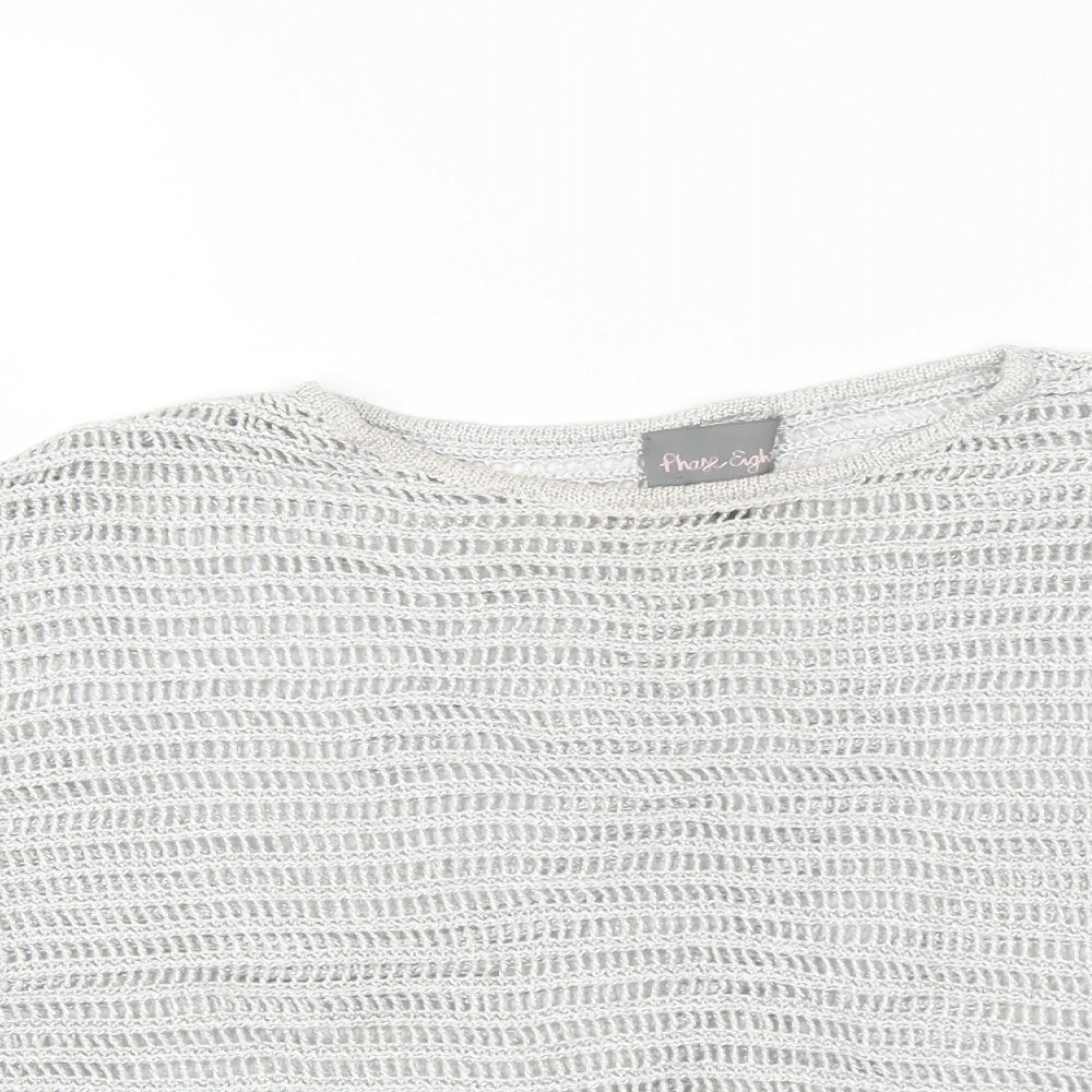 Womens UK Size M Phase Eight Silver Pullover Jumper