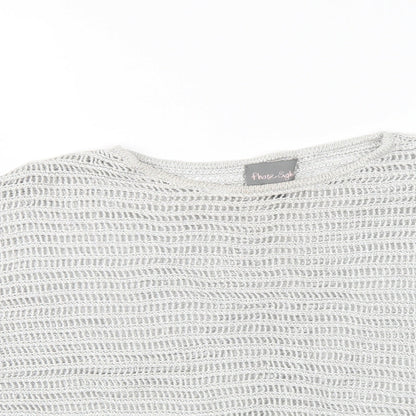 Womens UK Size M Phase Eight Silver Pullover Jumper
