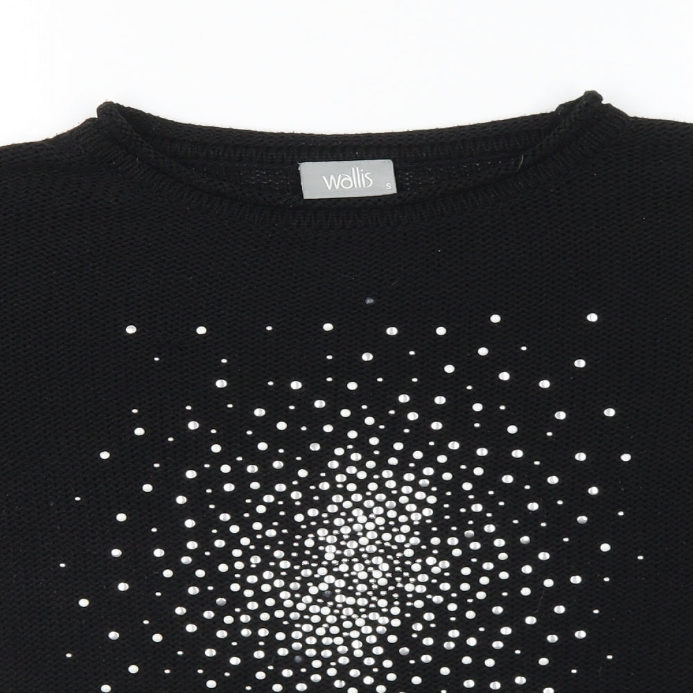 Womens UK Size S Wallis Black Pullover Jumper