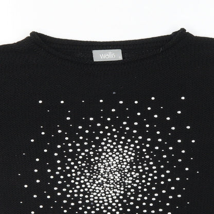 Womens UK Size S Wallis Black Pullover Jumper