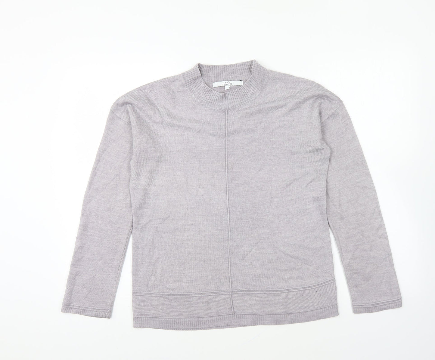 Womens UK Size M Vida Vi Grey Pullover Jumper