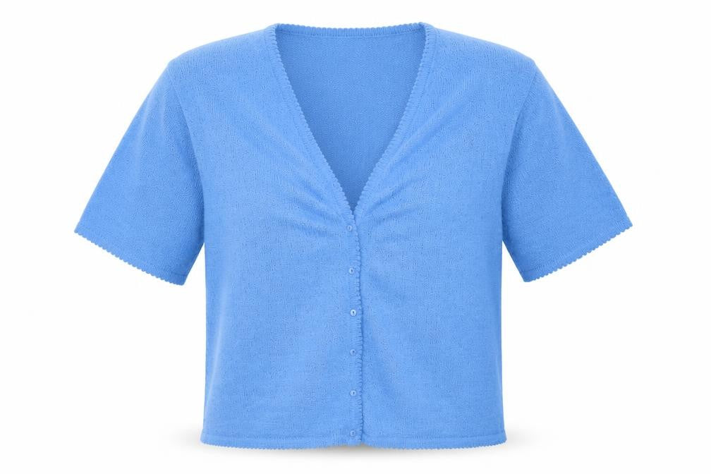 Womens UK Size XL Jan Eva Blue Cardigan Jumper