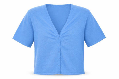 Womens UK Size XL Jan Eva Blue Cardigan Jumper