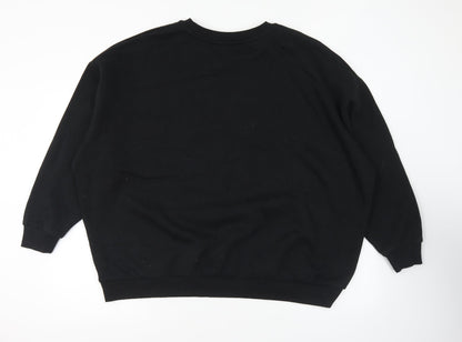 Preworn Womens Black Polyester Pullover Sweatshirt Size XL Pullover - Long Island City