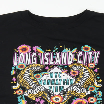 Preworn Womens Black Polyester Pullover Sweatshirt Size XL Pullover - Long Island City