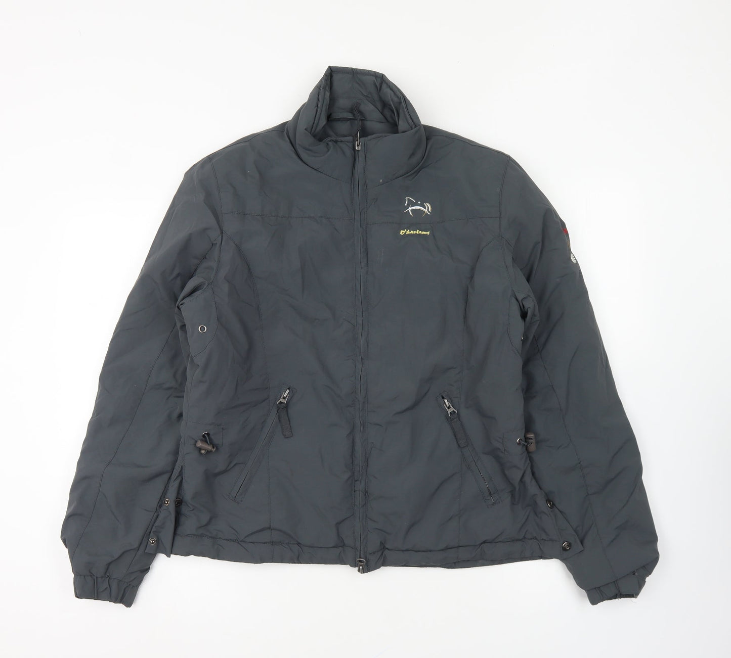Ohasiasms Womens Grey Rain Coat Coat Size 12 Zip