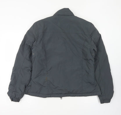 Ohasiasms Womens Grey Rain Coat Coat Size 12 Zip