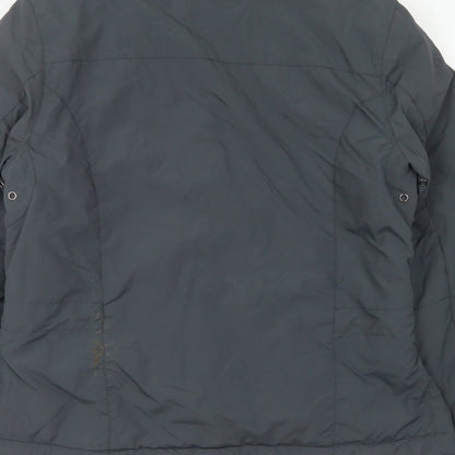 Ohasiasms Womens Grey Rain Coat Coat Size 12 Zip