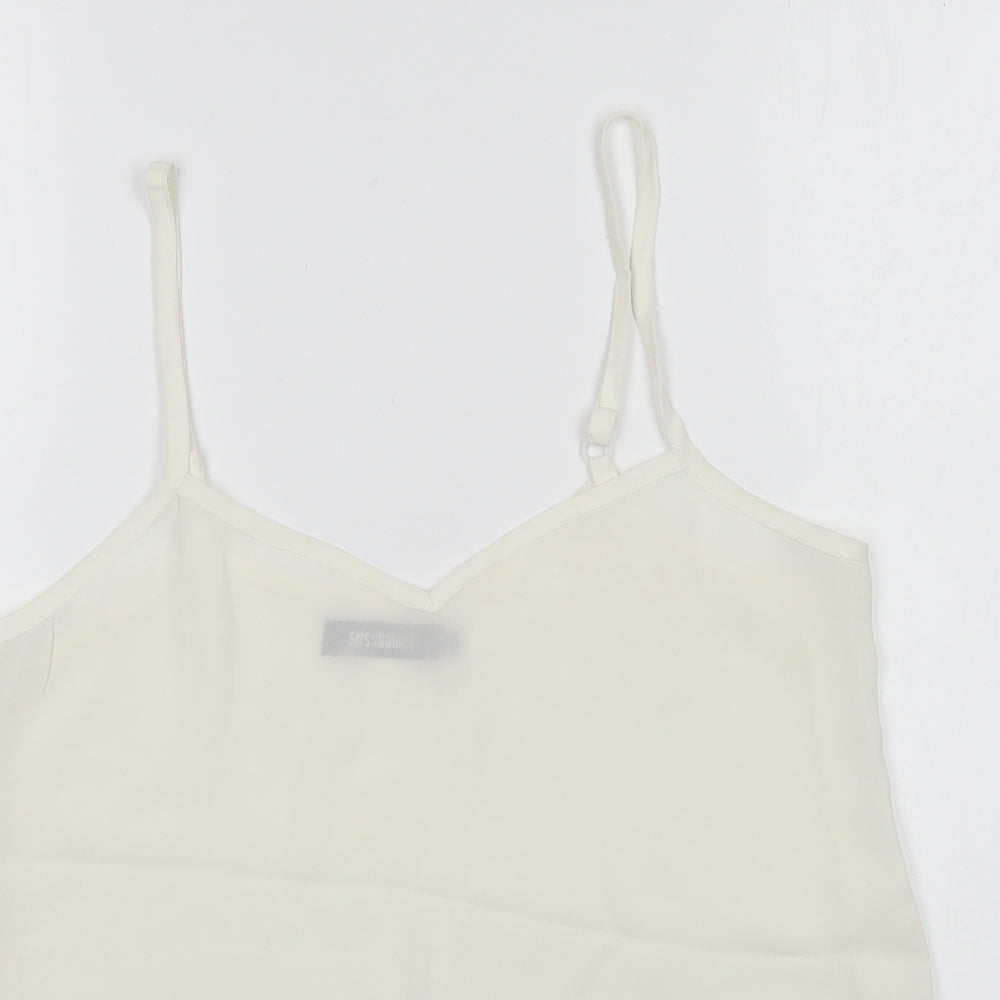 Womens UK Size 8 Missguided White Camisole Blouse