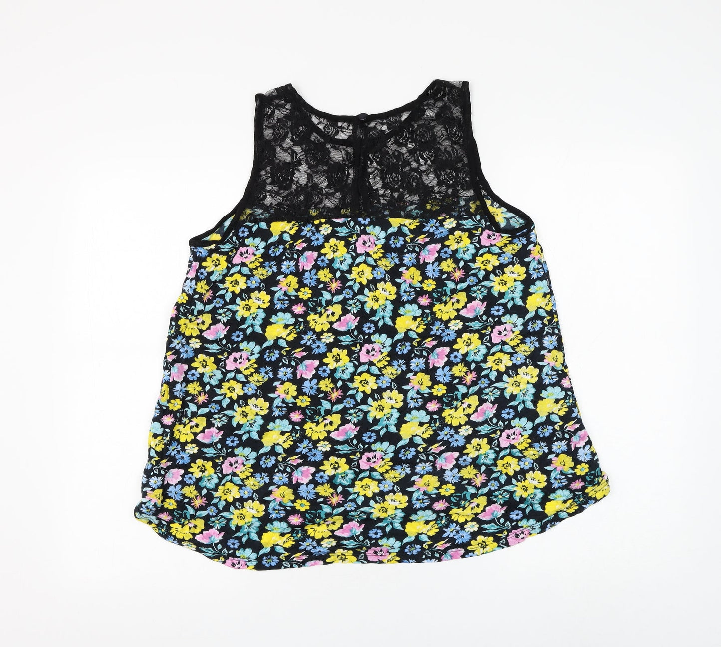 Womens UK Size M Preworn Black Basic Blouse