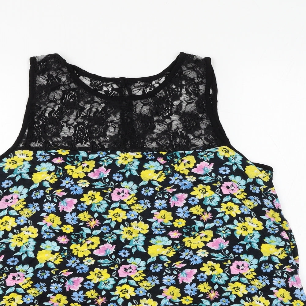 Womens UK Size M Preworn Black Basic Blouse