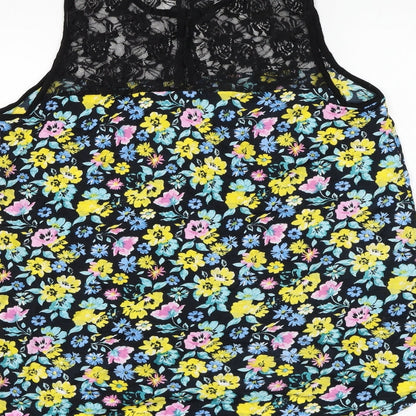 Womens UK Size M Preworn Black Basic Blouse