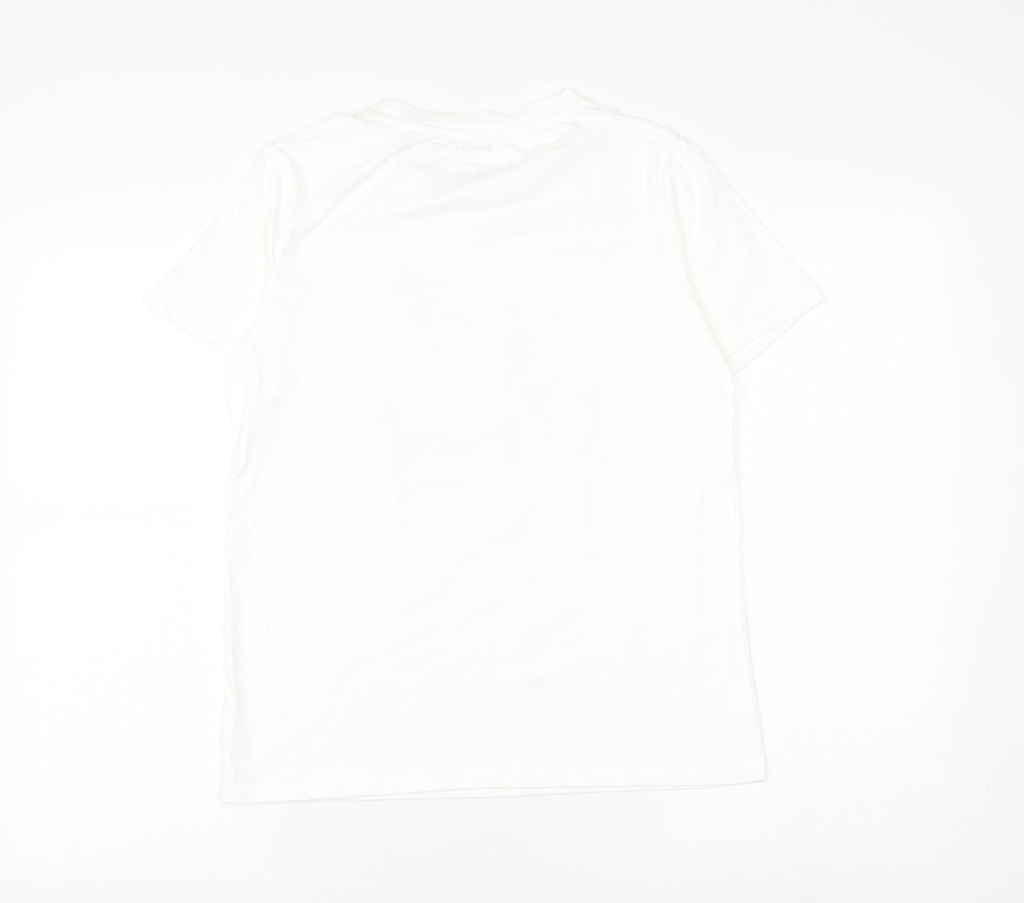 SheIn Womens White Polyester Basic T-Shirt Size XS Round Neck - Summer Rabbit