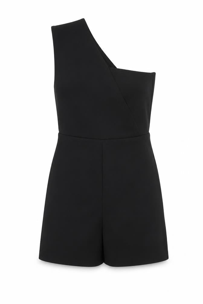Womens UK Size 8 PRETTYLITTLETHING One-Piece Black Playsuit
