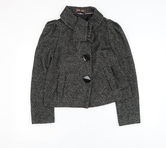 Phase Eight Womens Black Jacket Blazer Size 8 Button