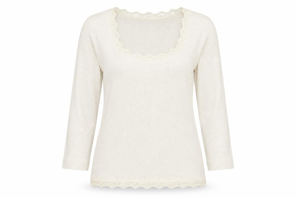 Womens UK Size 12 Wrap Ivory Basic Blouse