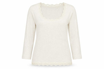 Womens UK Size 12 Wrap Ivory Basic Blouse