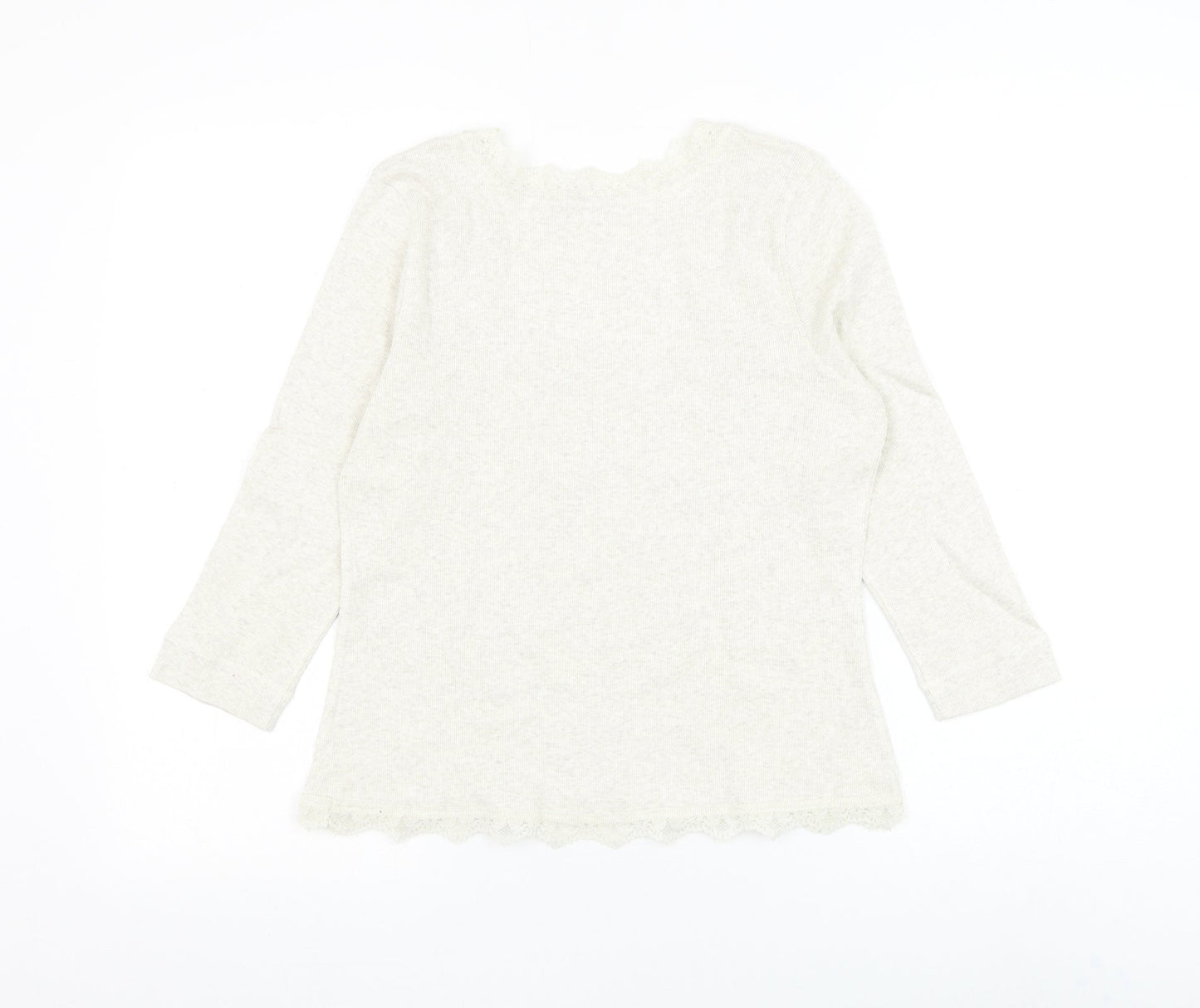 Womens UK Size 12 Wrap Ivory Basic Blouse