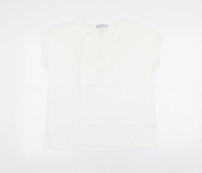Womens UK Size S Gallery White Basic Blouse