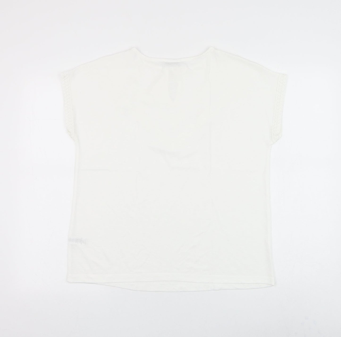 Womens UK Size S Gallery White Basic Blouse