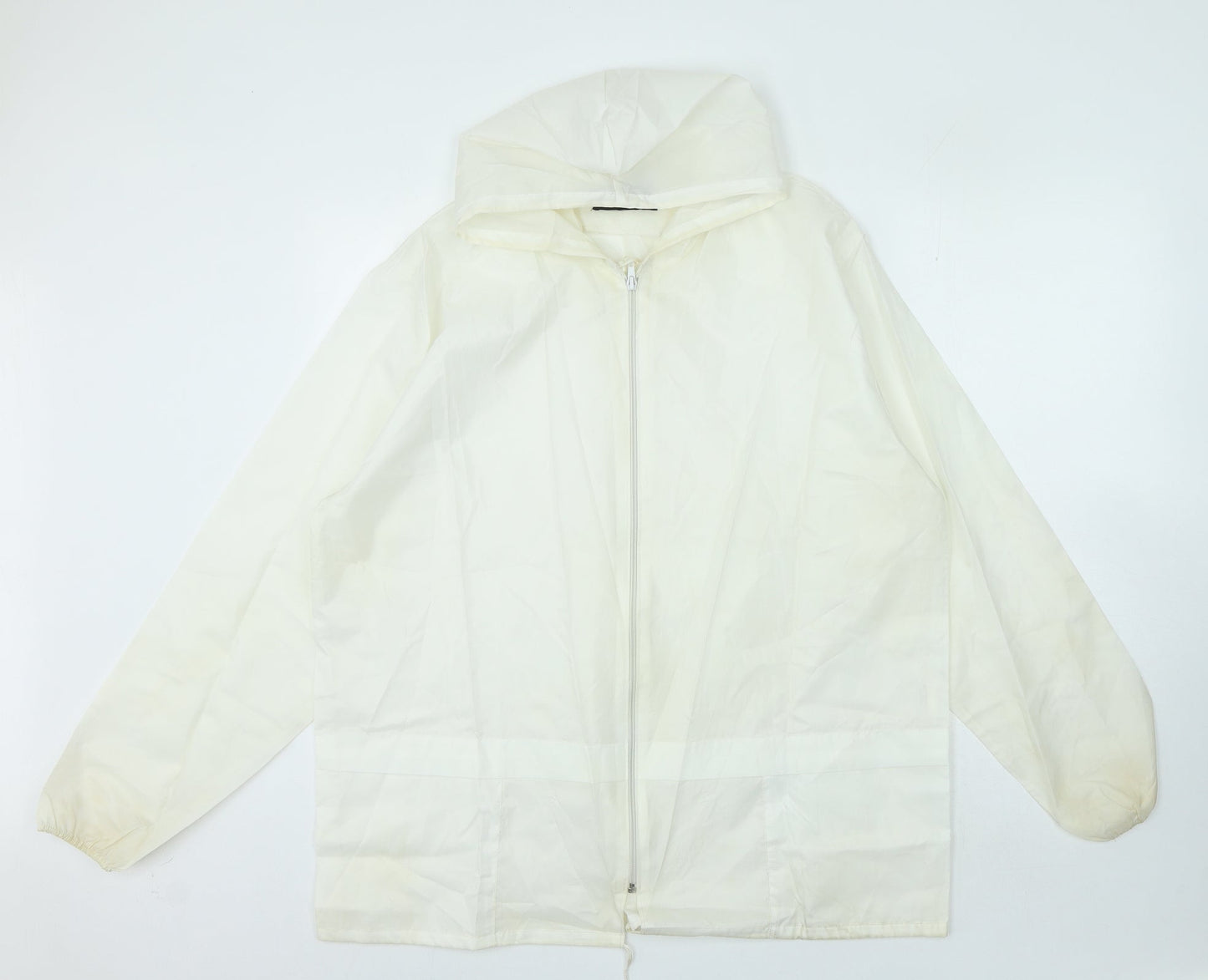 Myers Womens Ivory Anorak Coat Size L Zip