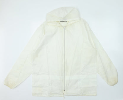 Myers Womens Ivory Anorak Coat Size L Zip