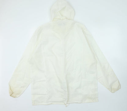 Myers Womens Ivory Anorak Coat Size L Zip
