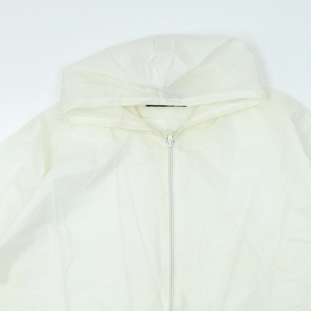 Myers Womens Ivory Anorak Coat Size L Zip