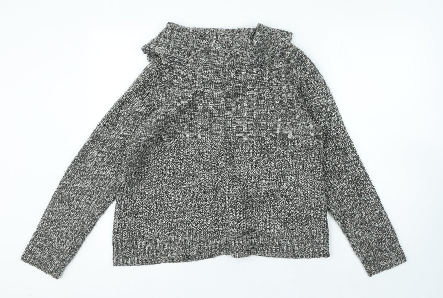 Womens UK Size M Debenhams Grey Cardigan Jumper