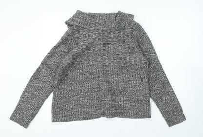 Womens UK Size M Debenhams Grey Cardigan Jumper