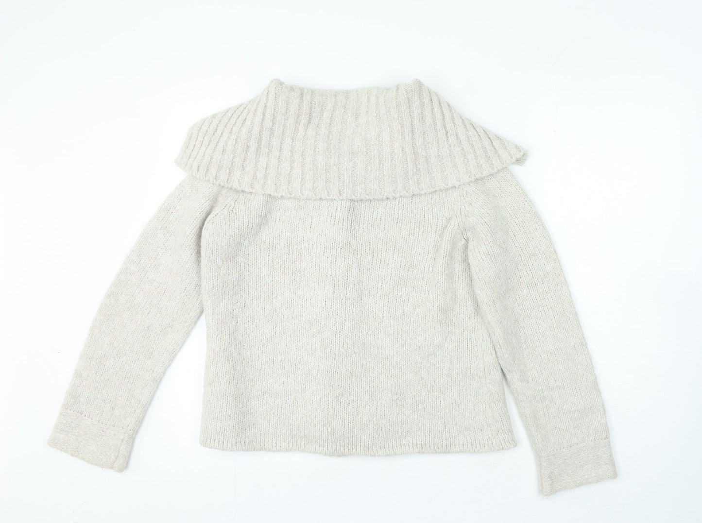 Womens UK Size 14 Moda Beige Cardigan Jumper