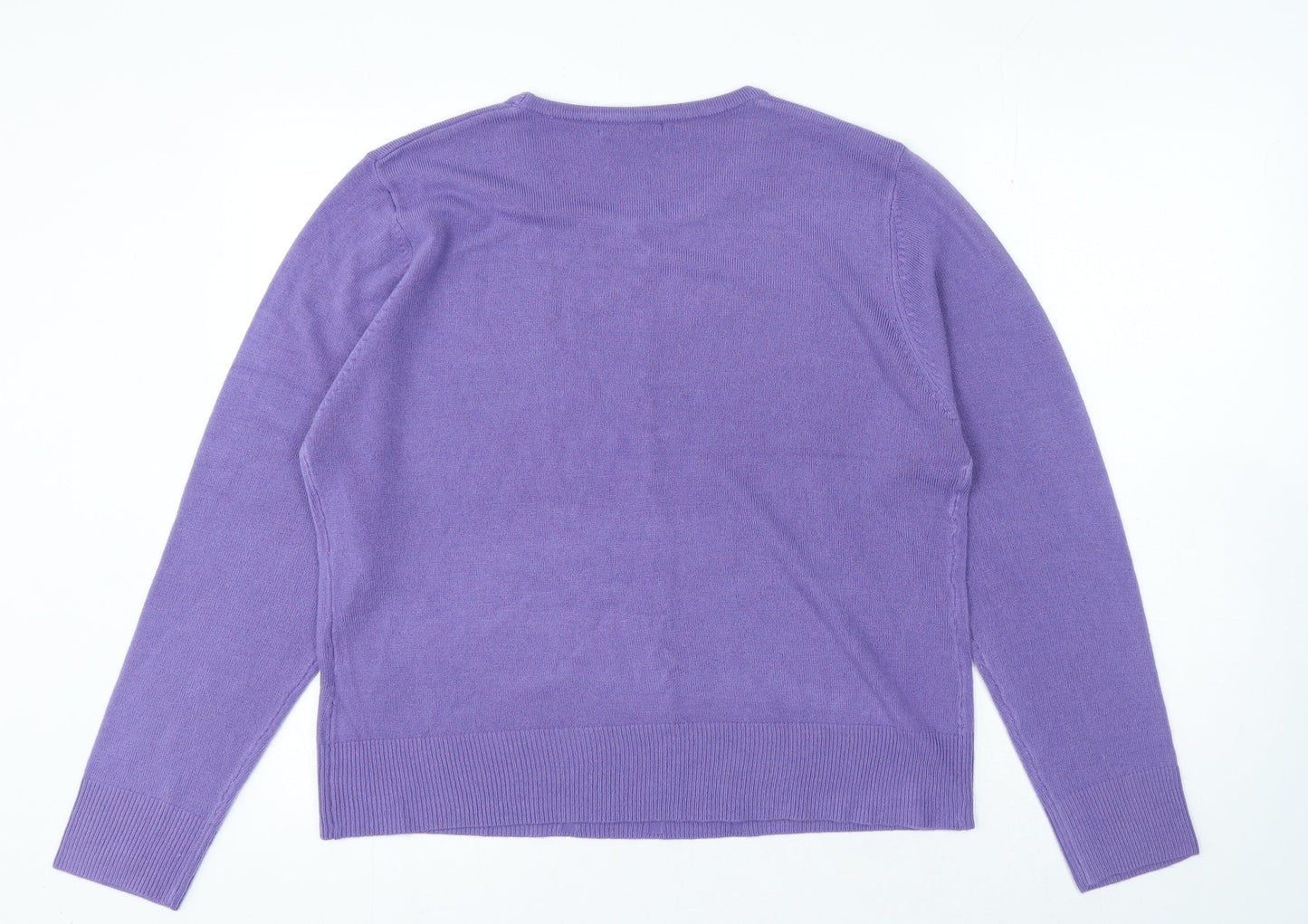 Womens UK Size 2XL Debbie Morgan Purple Pullover Jumper