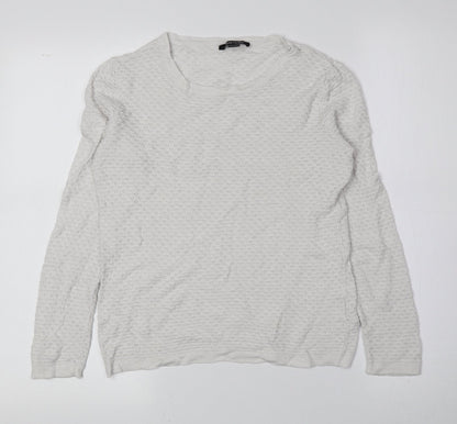 Womens UK Size S ESMARA White Pullover Jumper