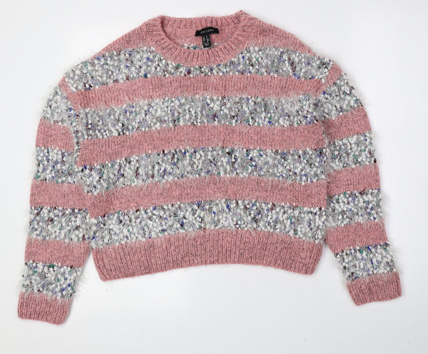 Womens UK Size S New Look Multicoloured Pullover Jumper